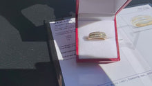 Load and play video in Gallery viewer, #803 - 14kt Yellow Gold, .91ct Princess Cut Diamond Band, Size 5

