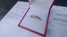 Load and play video in Gallery viewer, #763 - 14k White Gold, Diamond Heart Ring, Size 5 1/2
