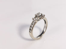 Load image into Gallery viewer, #075 - 10k White Gold, .83ct Diamond Trinity Ring, Size 5 3/4
