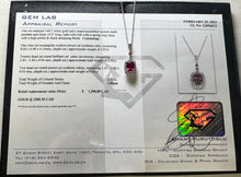Load image into Gallery viewer, #319 - 14kt White Gold Syn. Ruby Pendant / Necklace 16”
