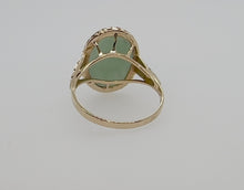 Load image into Gallery viewer, #322 - 14kt Yellow Gold, 6.34ct Cabochon Jadeite Ring, Size 9
