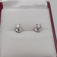 Load image into Gallery viewer, #352 - .30 Carat Diamond, Screwback Studs, 14k White Gold, NEW
