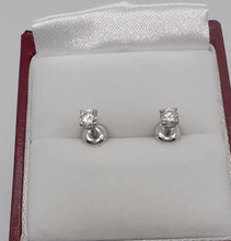 Load image into Gallery viewer, #352 - .30 Carat Diamond, Screwback Studs, 14k White Gold, NEW
